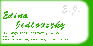 edina jedlovszky business card